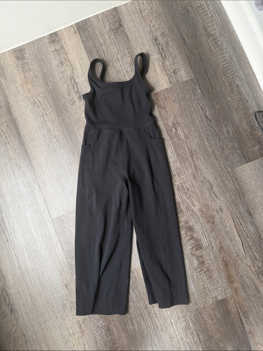 90 Degree By Reflex Black Sleeveless Wide-Leg Jumpsuit